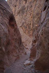 Low angle view of rock formations