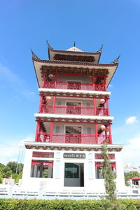 Low angle view of building against sky