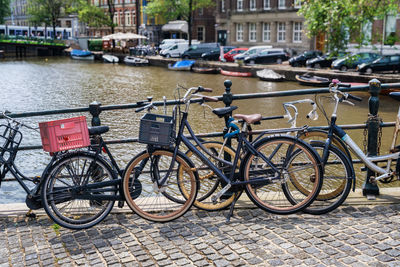 Bicycles on street