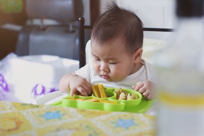 Portrait of cute baby