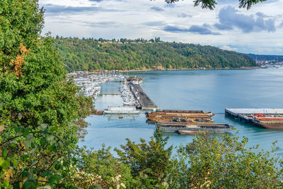 Marina near the port of tacoma.