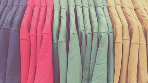 Full frame shot of multi colored pencils in store