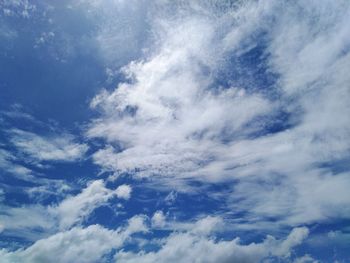 Low angle view of clouds in sky