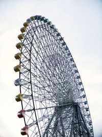 Low angle view of ferris wheel against sky