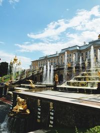 View of the great peterhof palace