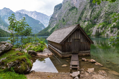 Scenic view of lake and mountains