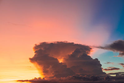 Low angle view of sky during sunset