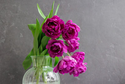 Close-up of flowers in vase on table