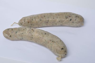 High angle view of bread against white background