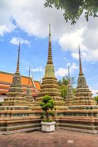 Temple against building