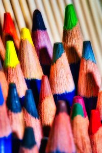 Full frame shot of multi colored pencils