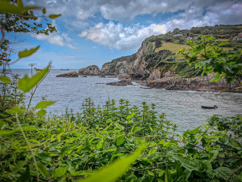Combe martin beach on a moody summers day