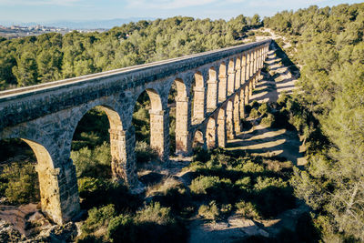 Les ferreres aqueduct against clear sky