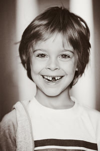 Portrait of smiling teenage boy