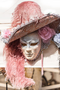 Close-up of venetian mask for sale