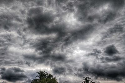 Low angle view of storm clouds in sky