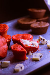 Close-up of breakfast on table