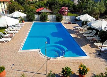 High angle view of swimming pool