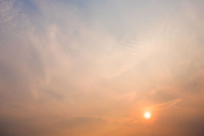 Low angle view of sky during sunset