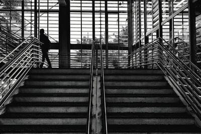 Man walking on stairs