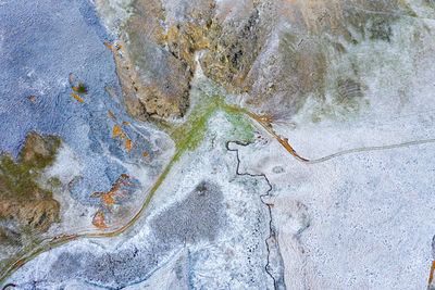 Full frame shot of water on rock