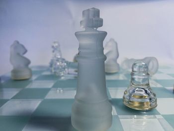 Close-up of chess pieces