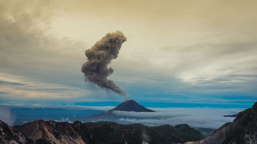 Scenic view of mountain against sky