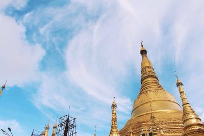 Low angle view of temple against sky