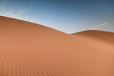 Scenic view of desert against clear sky