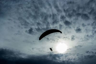 Low angle view of a parachute