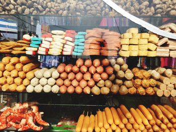 Full frame shot of market stall for sale