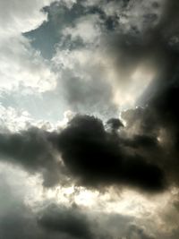 Low angle view of storm clouds in sky