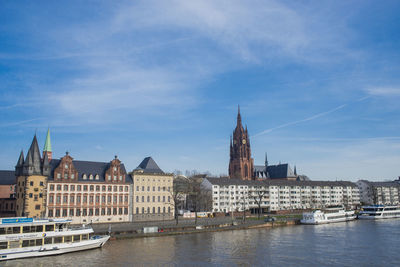 Beautiful view on a city frankfurt germany