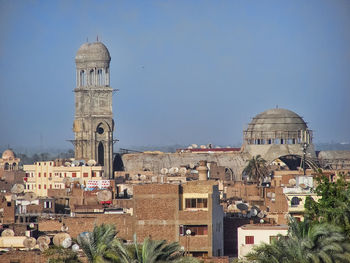 View of cathedral against clear blue sky