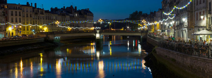 Illuminated city at night