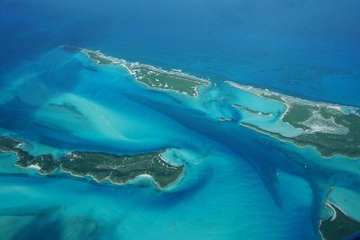 Aerial view of island in sea