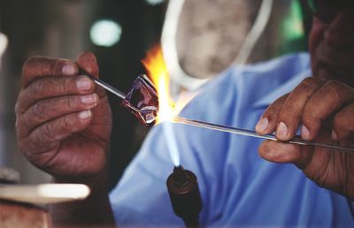 Close-up of cropped hand