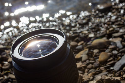 Close-up view of blurred background