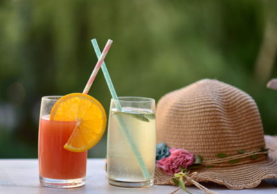 Close-up of drink on table