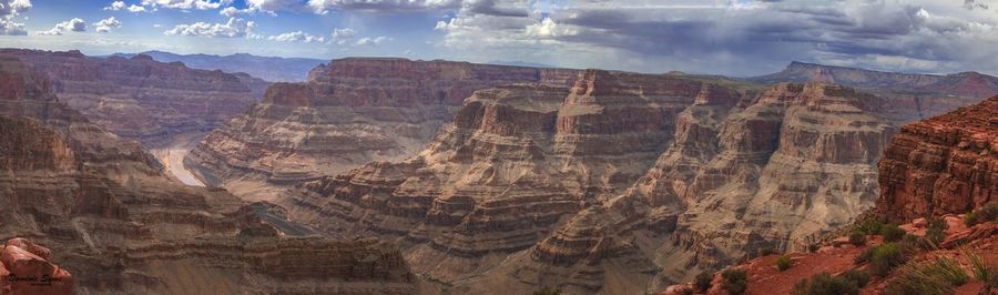 Panoramic view of rock formations