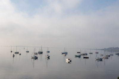 Boats in calm sea