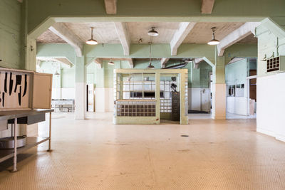 Empty corridor of building