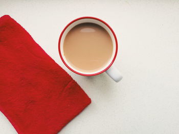 Directly above shot of coffee on table