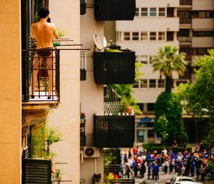 People walking in city