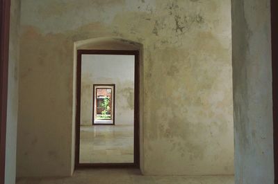 Close-up of open window of home