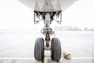 Close-up of airplane at airport