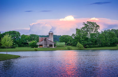 Scenic view of river against sky