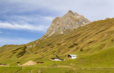 Idyllic scenery around warth, a municipality in the district of bregenz in austria