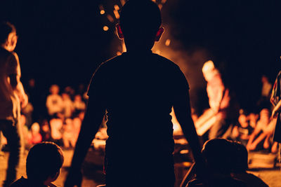 Group of people at music concert