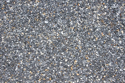 High angle view of stones on road